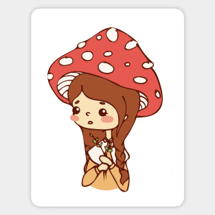 fly-agaric girl Sticker